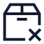 Packageremove icon with stroke sharp style